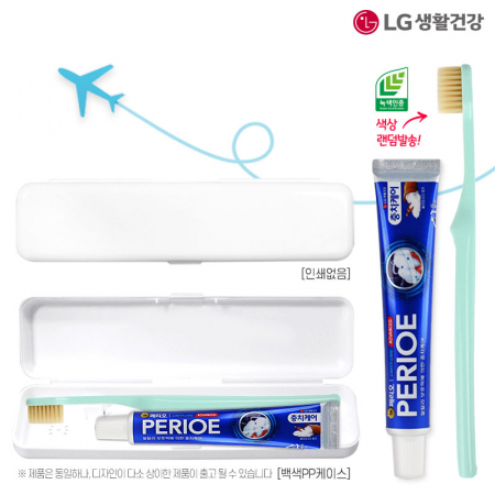 엘지 페리오치약 50g 로우카본 칫솔세트 PP백색 #2