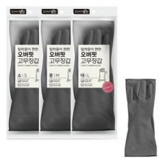 명진 오버핏 고무장갑 그레이 L