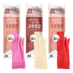 명진 손이 편한 고무장갑 M