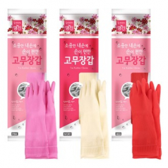 명진 손이 편한 고무장갑 L