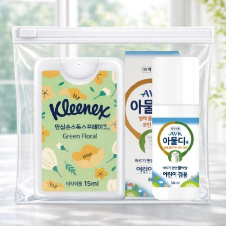 크리넥스 안심소독스프레이+아물디 모기약2종세트(브생건 지퍼백) #3