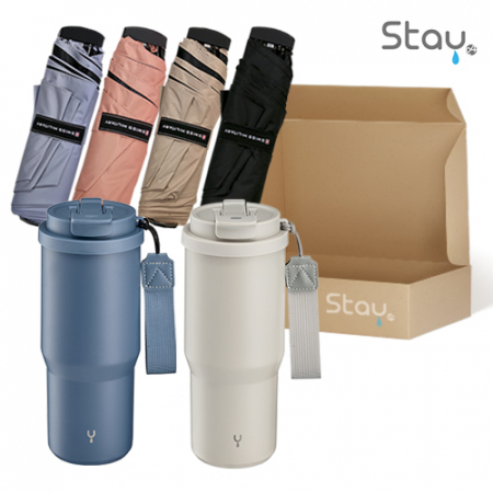 스테이24 쓰리웨이텀블러750ml+스위스밀리터리  3단수동 암막 우양산 #2