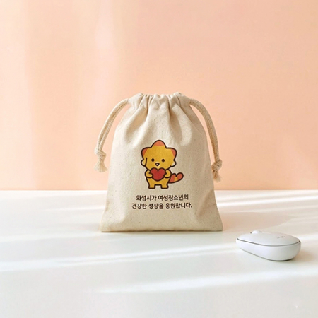 뉴에이커 국산 내추럴 스트링 파우치 19x21cm #3