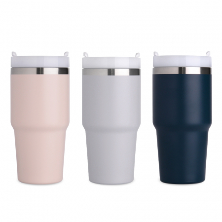 텀블러 600ml 1개 5단 미니링우산1개 선물세트  투톤 스트로우 텀블러 이중진공 빨대텀블러 #3