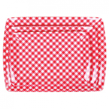 웨이브 사각 멜라민 쟁반 3P세트 #3