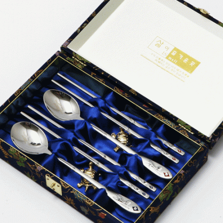 JJ307 제노바 장수학 보석 수저세트 #2