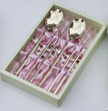 JJ020.퀸센스 연봉 티타늄 건강 수저세트 2벌 #2