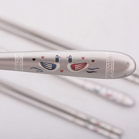 JJ032 홀로진공 원앙 수저세트 #2