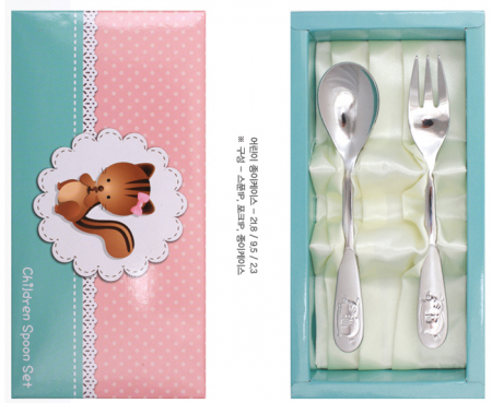 JJ520 제노바 어린이 복돼지 수저세트 #2