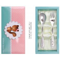 JJ520 제노바 어린이 복돼지 수저세트