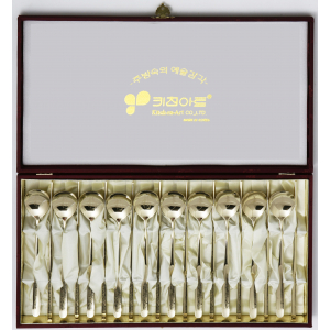 JJ015-A 키친아트 산수화 티타늄 수저세트 10벌