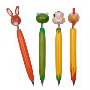 캐릭터목각볼펜(캐릭터동물볼펜)(4종)