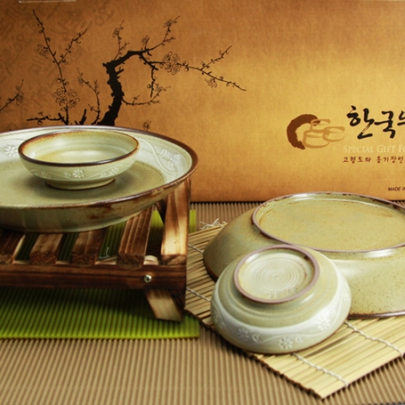 분청원 접시4p (그릇세트) #3