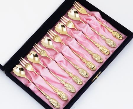 JJ550 제노바 하회탈 골드 티스푼 10P 수저세트 #2