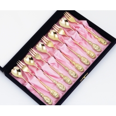 JJ550 제노바 하회탈 골드 티스푼 10P 수저세트