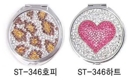 [손거울] ST-346Q 큐빅 원형 손거울 #2