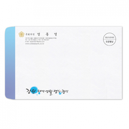 대봉투 체크 레자크 백색110g 1, 000장 칼라 #2