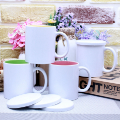 직선 인칼라 매직 뚜껑 머그