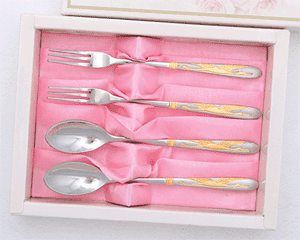 JJ530 제노바 선학 금 티스푼세트 4P #3