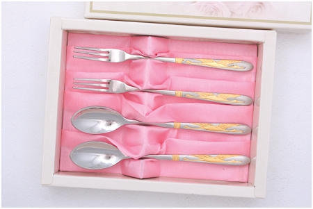 JJ530 제노바 선학 금 티스푼세트 4P #2