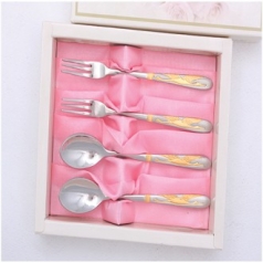 JJ530 제노바 선학 금 티스푼세트 4P