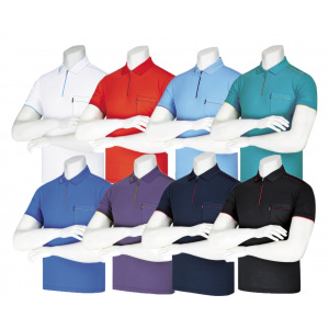 쿨론 엠보 지퍼 스티치 반팔 3종 (반팔티)