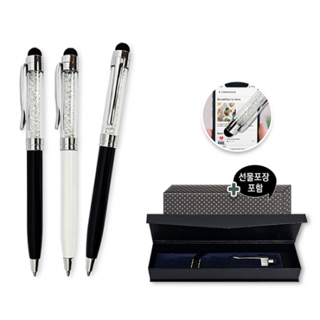 M크리스탈 터치펜(소)세트-금속 #2