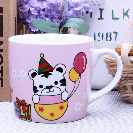 리빙 화이트 동물 스마일 핑크 #2