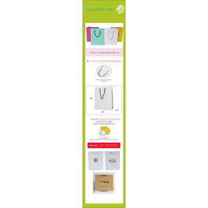 코팅 종이 쇼핑백 T4호 200 X 100 X 250