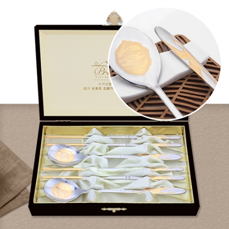 황금 선학수저 2벌(1109-B) #2