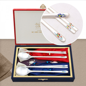 원앙 백동은수저 2벌(1074-B)