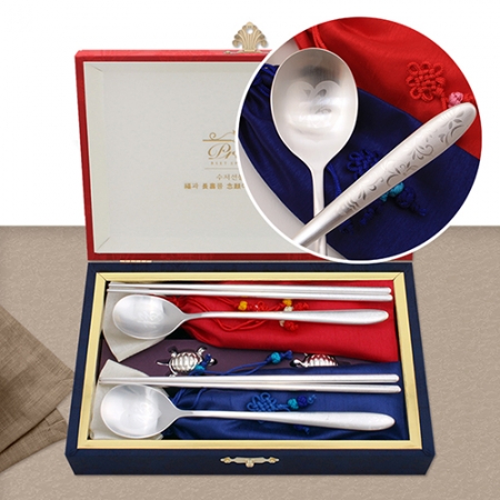 특 홀로 국화은수저 2벌(1032-B) #2