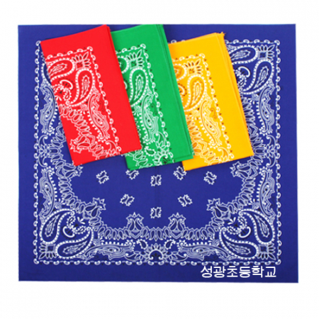 페리즐무늬 손수건 50X50CM 60 수면 100프로 #3