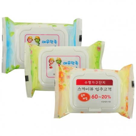 베이직 꽃내음 물티슈 캡형 3종 20매 #2