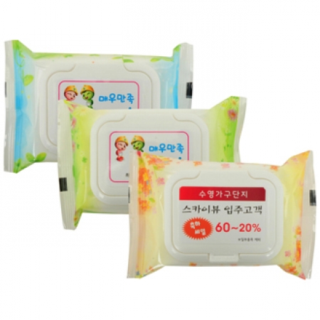 베이직 꽃내음 물티슈 캡형 3종 20매 #3