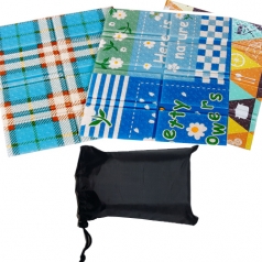 8단접이식 휴대용방석 야외용 사우나 미니 다용도방석 주머니포함