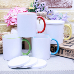 오키 직선 핸드라인 매직 뚜껑 머그컵