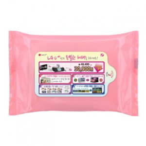 러블리 핑크 물티슈 30매 홍보용, 4無 Safe