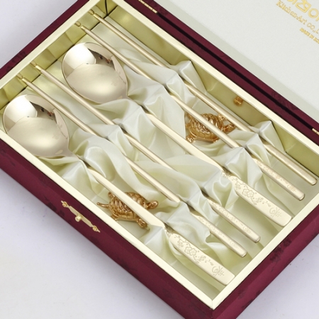 JJ251-T 키친아트 매화 티타늄 수저세트 4P #2