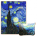 작은이미지: 명화 무릎담요 주문제작 고흐 별이 빛나는 밤에 #2