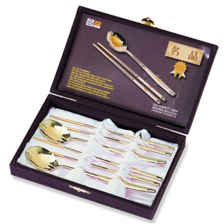 순금 건강 수저세트 2P (골드) #3