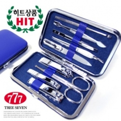 쓰리세븐 TS-3432X 블루, 실버 손톱깎이 세트