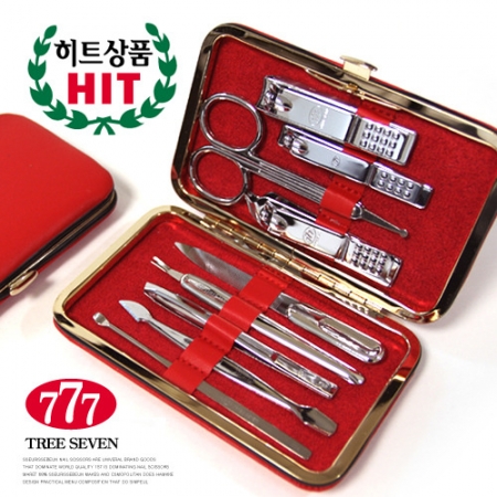 쓰리세븐 TS-3432X 레드, 실버 손톱깎이 세트 #3