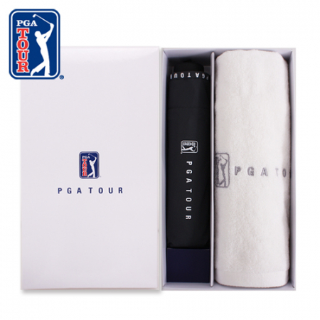 PGA 3단 로고 바이어스 우산 + 150g 세면타올세트 #2