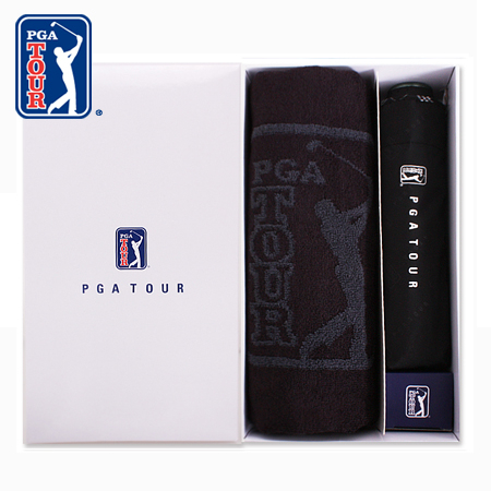 PGA 3단 엠보선염 우산 + 170g 죽사 타올세트 #2