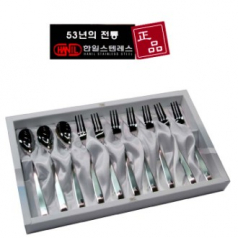 한일 스테인레스 티스푼 10p, 50년 전통 티스푼 포크 세트, 투트리 포크