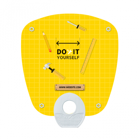 지압 달걀 계란 손잡이 PP부채 (둥근사각) #2