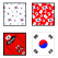휘날리는태극기손수건 / 작은태극기 / 한반도태극기 / 화이트, 레드