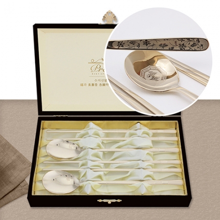 국화 티타늄수저 2벌(1202-B) #2