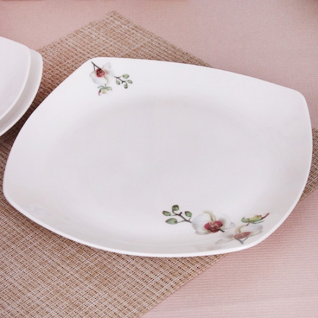 호접란 사각 접시 1p- 특대 (12인치) #3